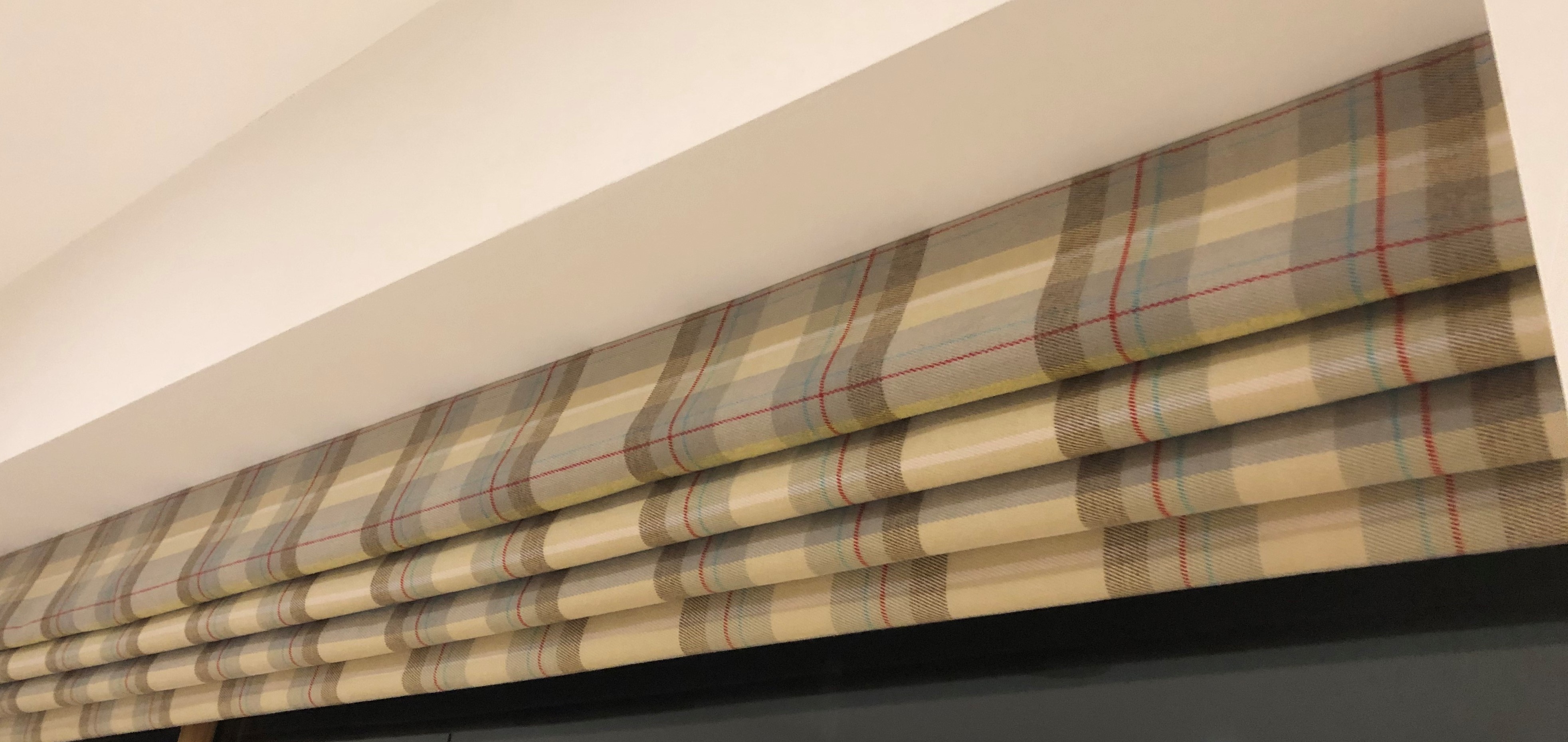 Roman Blind Wizard Wool Plaid Wide blind